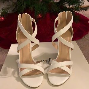 Beautiful white block heels